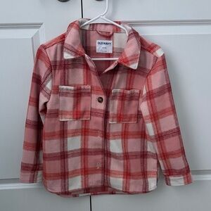 Old Navy Kids Pink Plaid Jacket